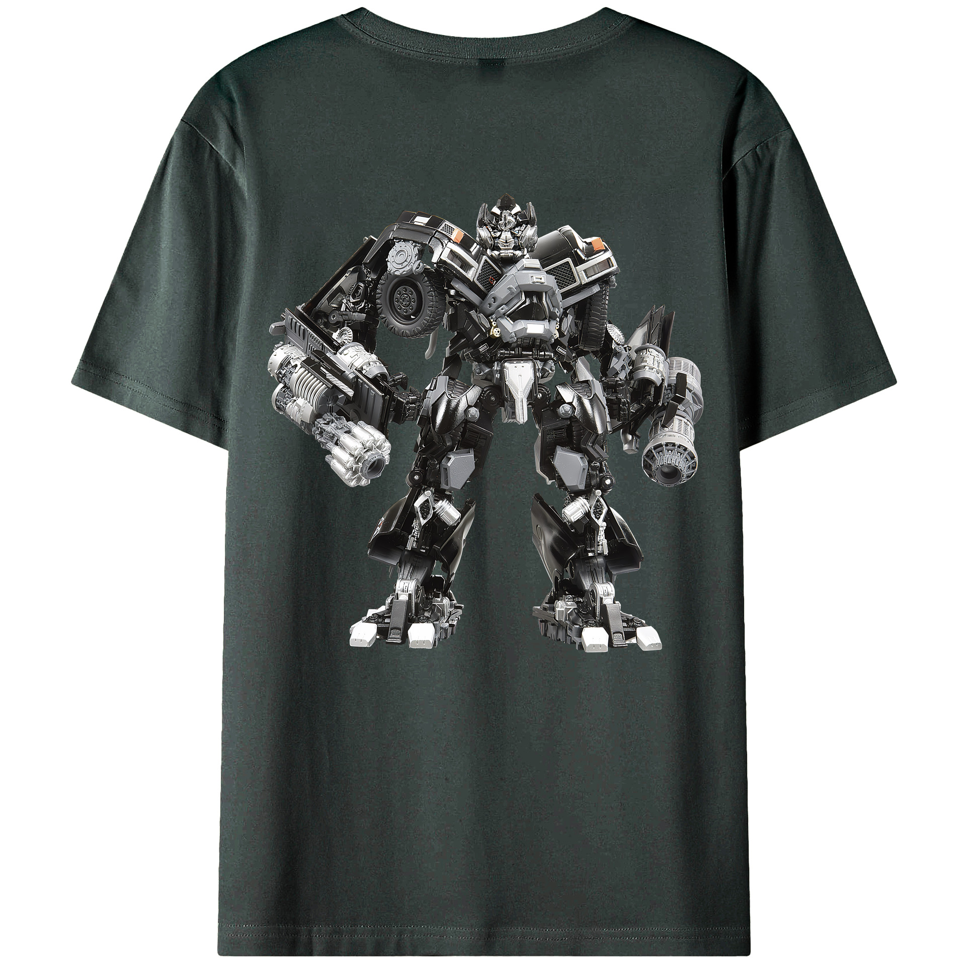 （画像用） Transformers トランスフォーマー 綿100％ メンズ半袖Tシャツ（バックプリント） 通気性